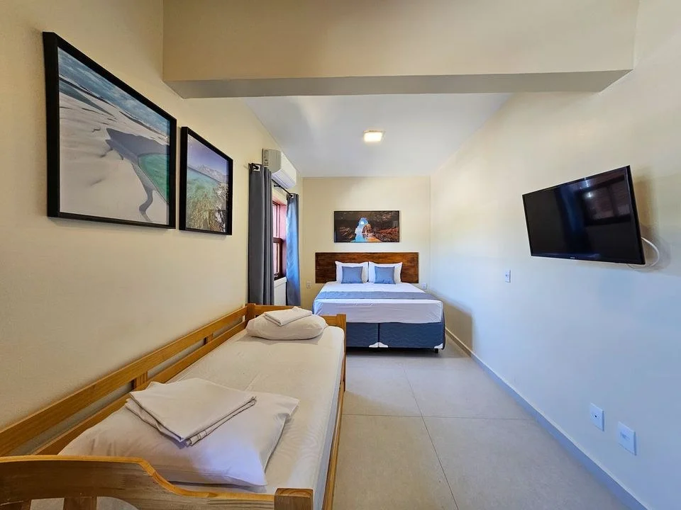 Quarto Premium com banheira de imersão do Ilha Flat Hotel