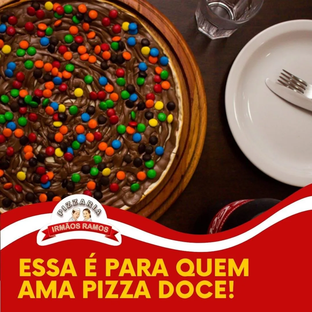 Pizza da Pizzaria Irmãos Ramos no salão
